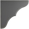 Ekena Millwork 1 3/4"W x 10"D x 10"H Stratford Wood Vintage Decor Bracket, Black BKTWD02X10X10STBL - alternate 3
